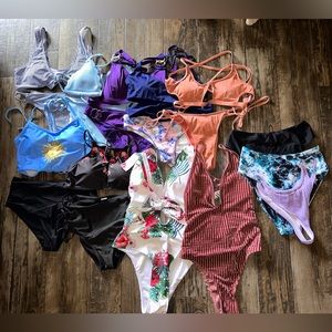 Bathing suits, $5 each of $30 for all + 3 free bottoms